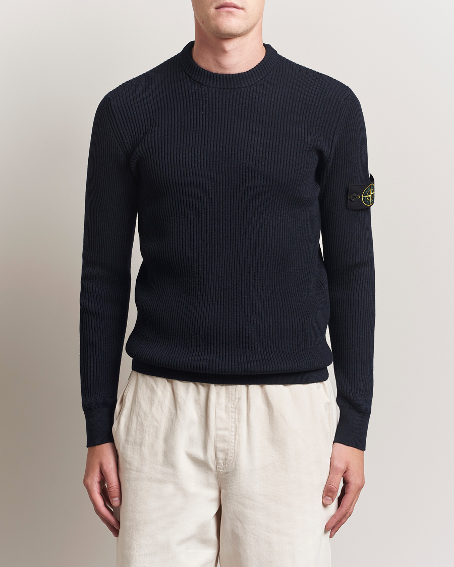 Herren | Pullover | Stone Island | Full Rib Crewneck Navy