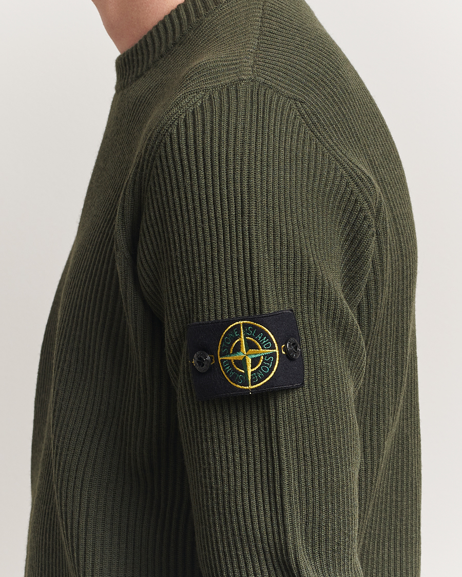 Herren | Pullover | Stone Island | Full Rib Crewneck Military Green