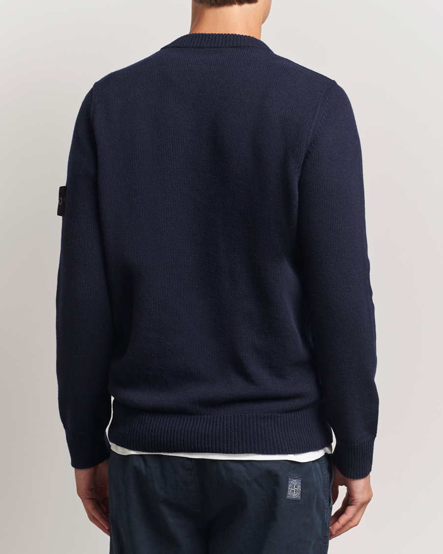 Herren | Pullover | Stone Island | Knitted Lambswool V-Neck Navy