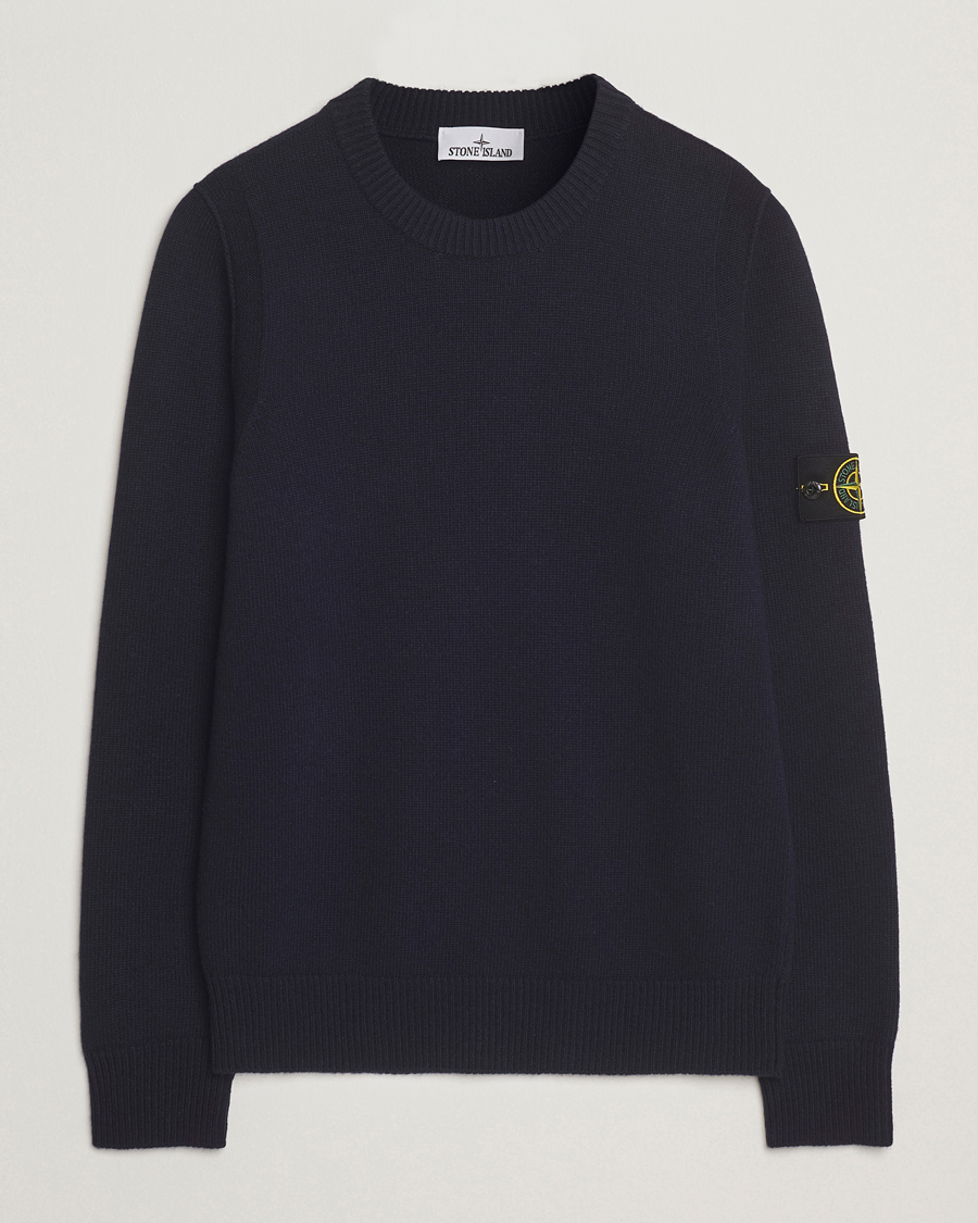 Herren | Pullover | Stone Island | Knitted Lambswool Crew Neck Navy