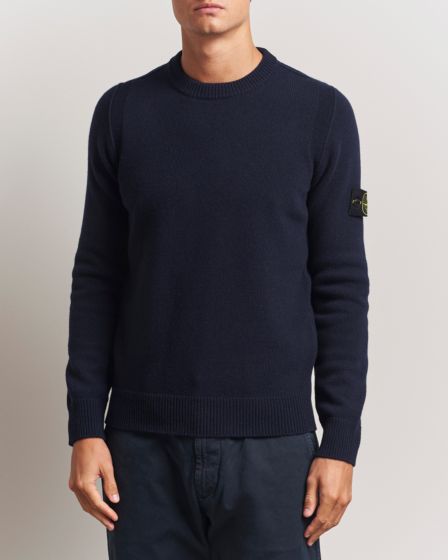 Herren | Pullover | Stone Island | Knitted Lambswool Crew Neck Navy