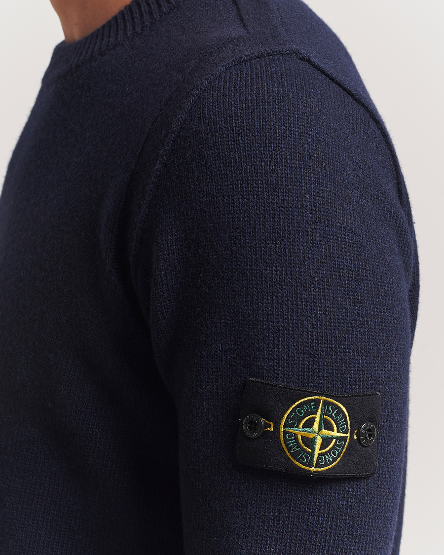 Herren | Pullover | Stone Island | Knitted Lambswool Crew Neck Navy