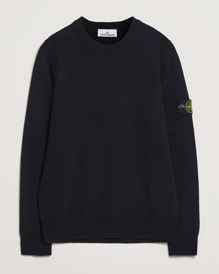 Herren | Pullover | Stone Island | Knitted Lambswool Crew Neck Black