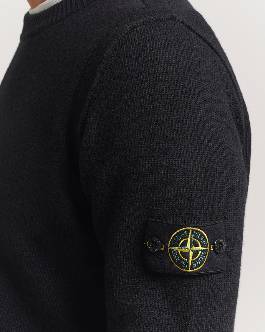 Herren | Pullover | Stone Island | Knitted Lambswool Crew Neck Black
