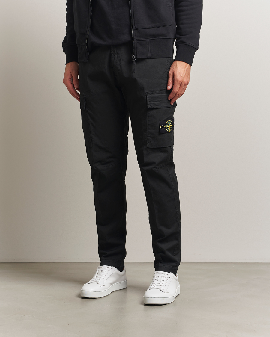 Herren | Hosen | Stone Island | Supima Cotton Stretch Cargo Trousers Black