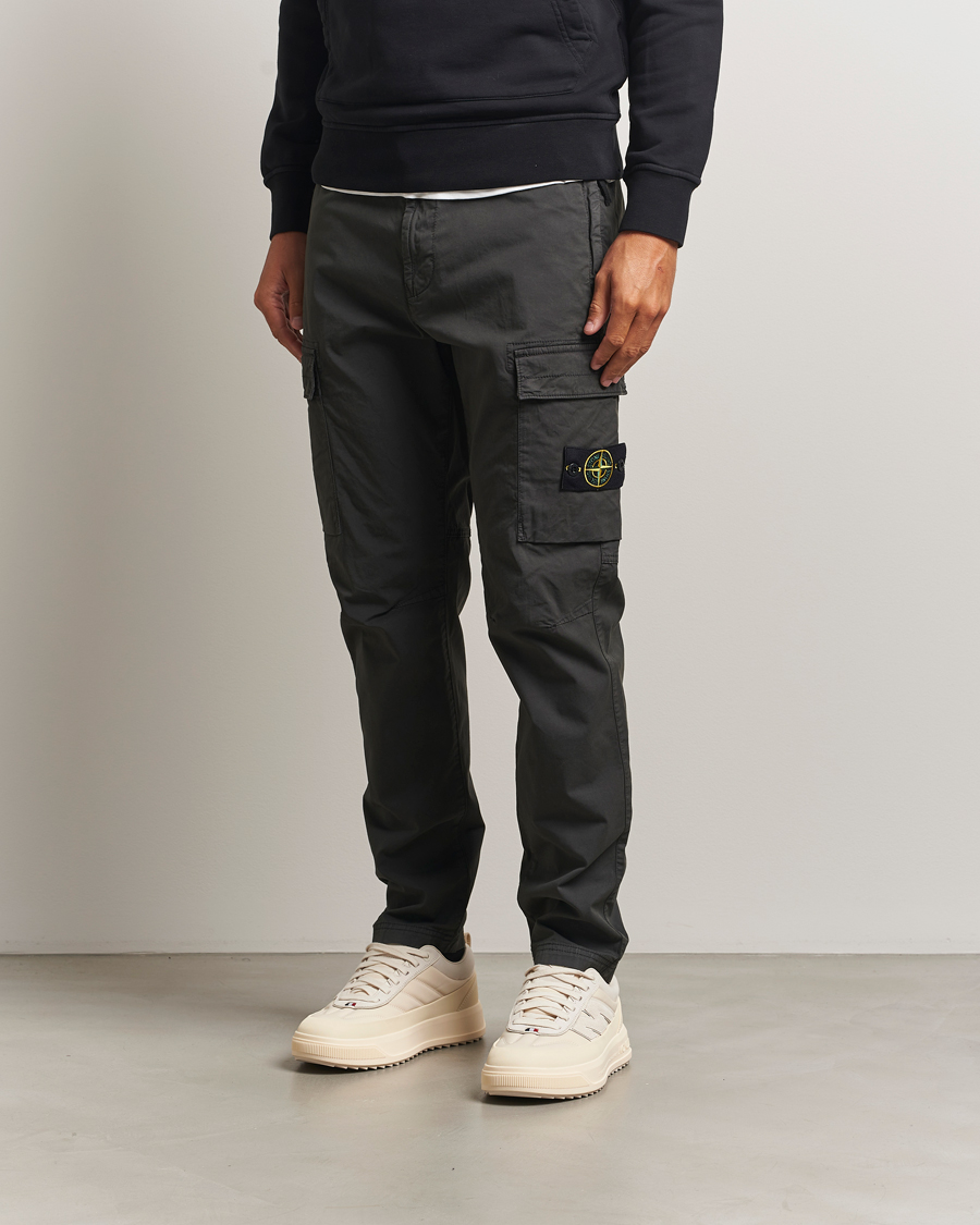 Herren | Hosen | Stone Island | Supima Cotton Stretch Cargo Trousers Lead Grey