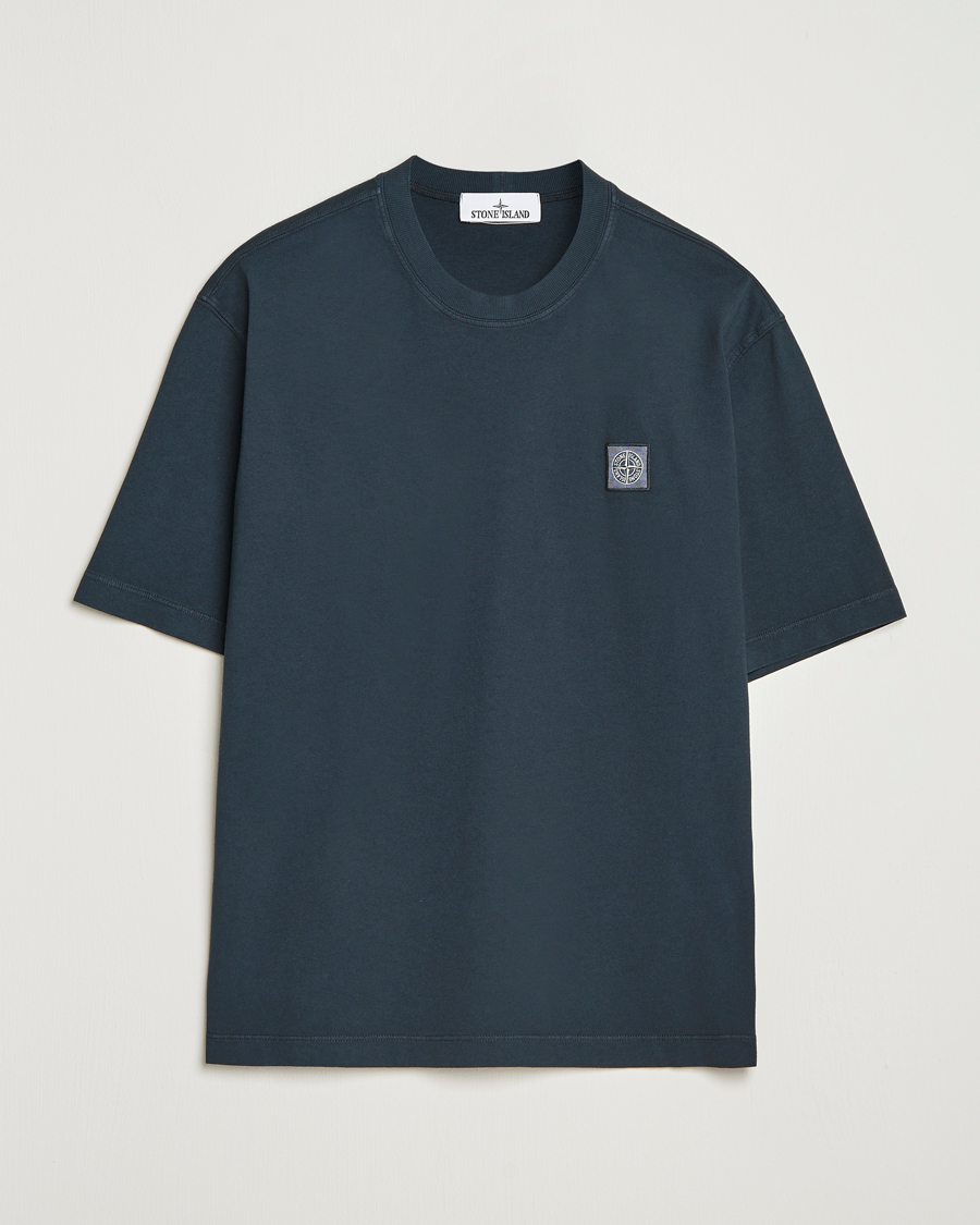 Herren | T-Shirts | Stone Island | Combed Organic Cotton T-Shirt Navy