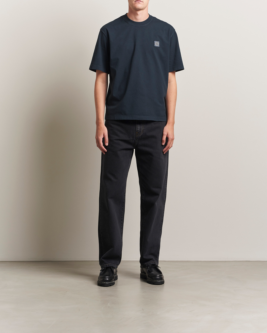 Herren | T-Shirts | Stone Island | Combed Organic Cotton T-Shirt Navy