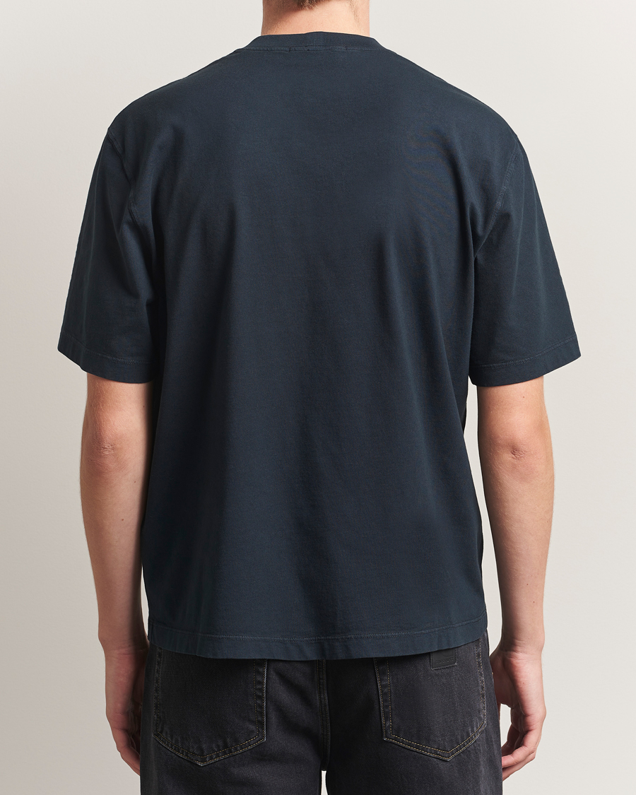 Herren | T-Shirts | Stone Island | Combed Organic Cotton T-Shirt Navy