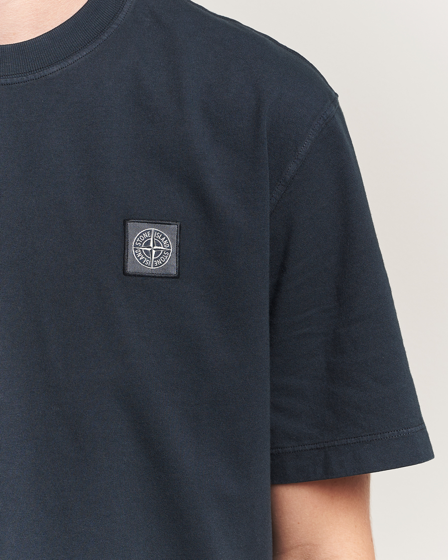 Herren | T-Shirts | Stone Island | Combed Organic Cotton T-Shirt Navy