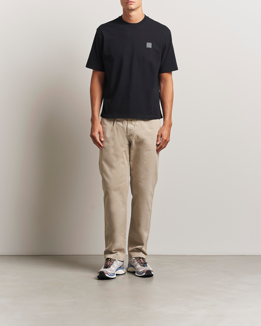 Herren | T-Shirts | Stone Island | Combed Organic Cotton T-Shirt Black