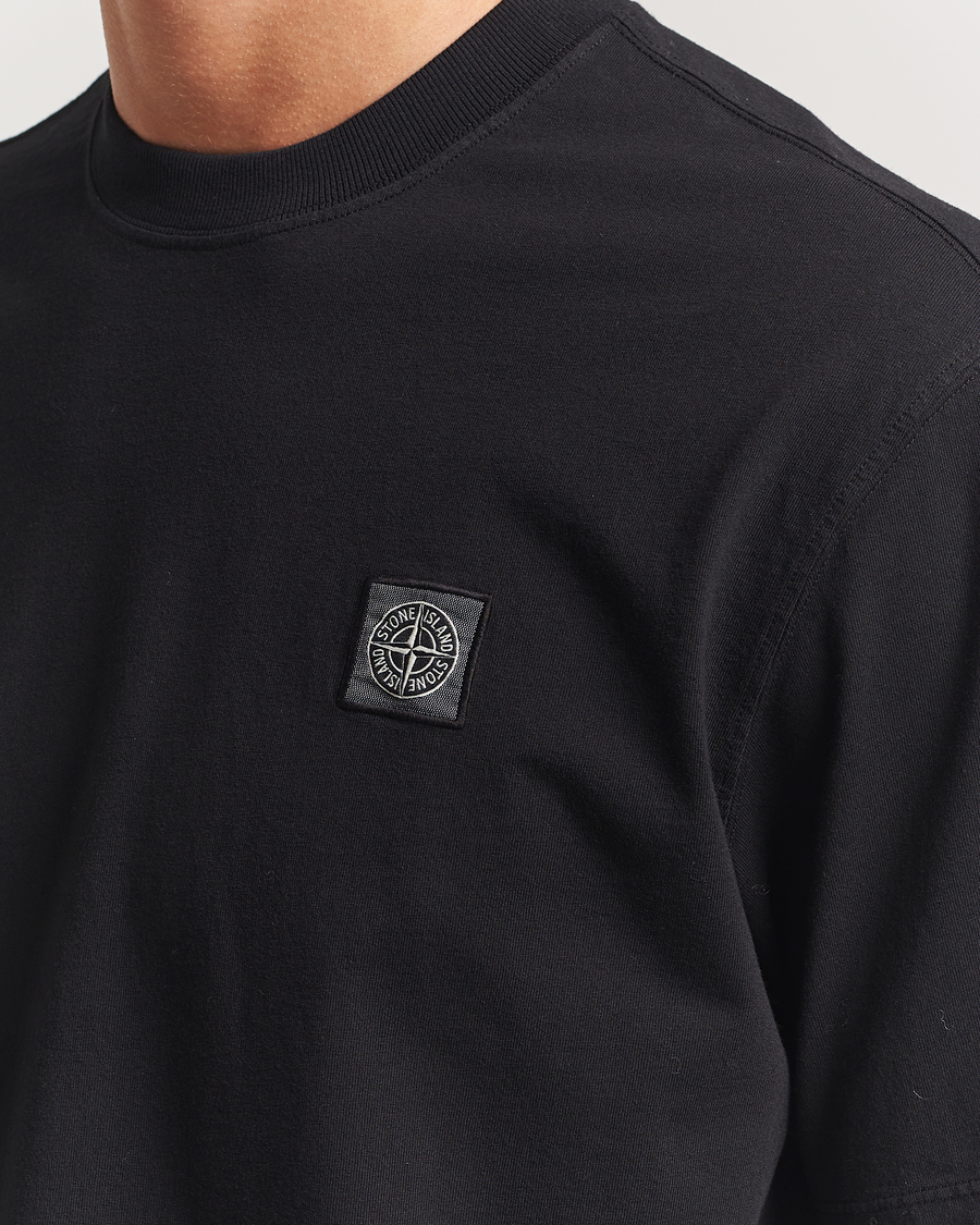 Herren | T-Shirts | Stone Island | Combed Organic Cotton T-Shirt Black
