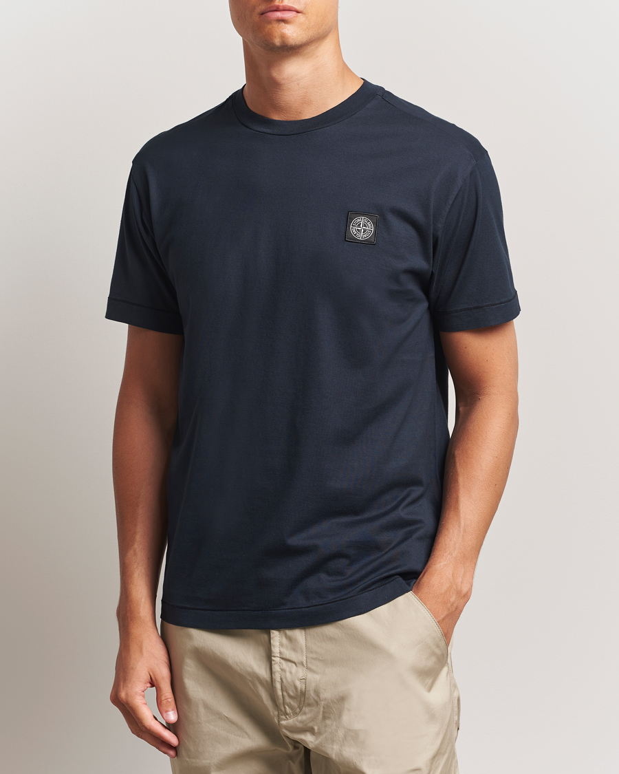 Herren | T-Shirts | Stone Island | Garment Dyed Cotton Jersey T-Shirt Navy
