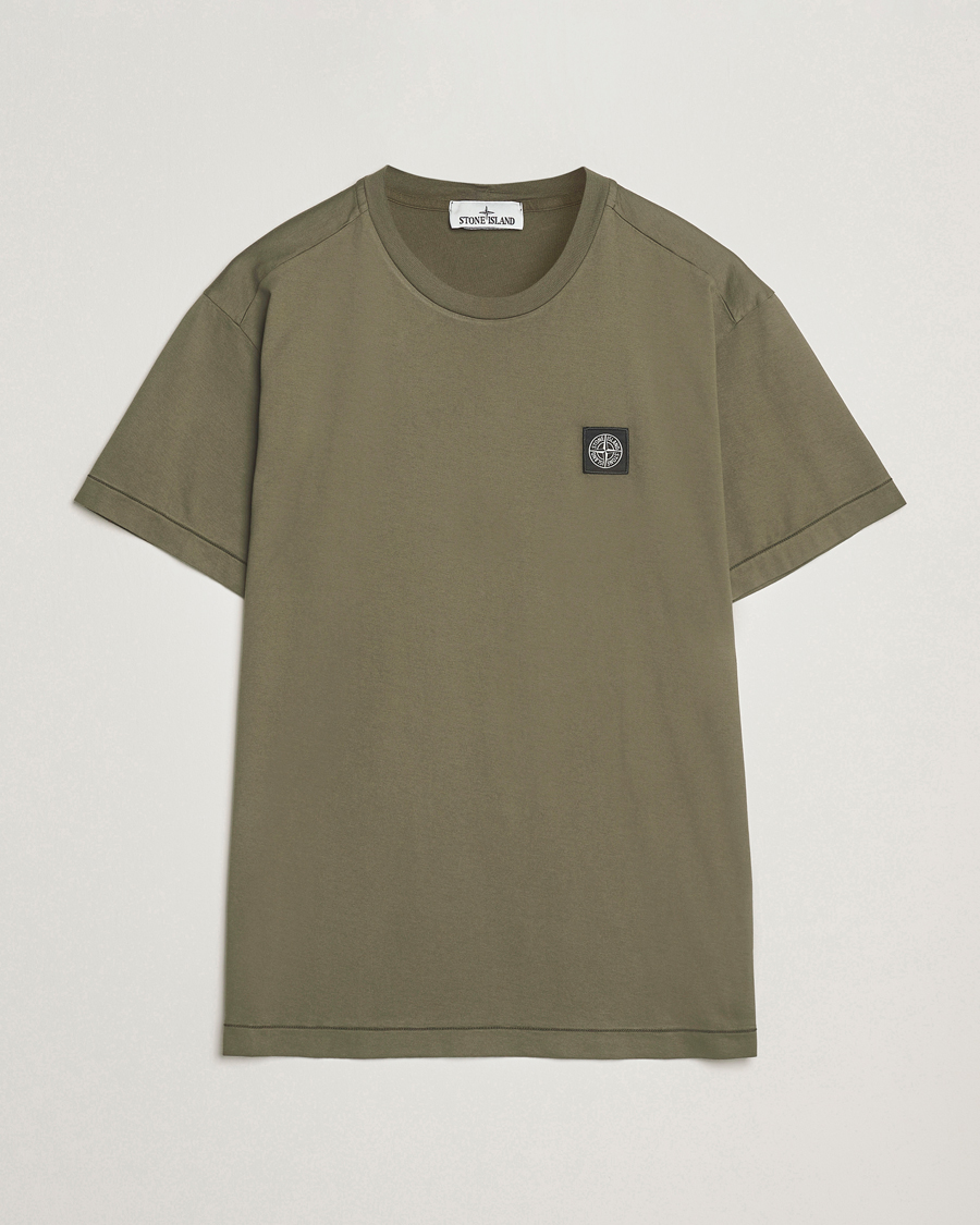 Herren | T-Shirts | Stone Island | Garment Dyed Cotton Jersey T-Shirt Military Green