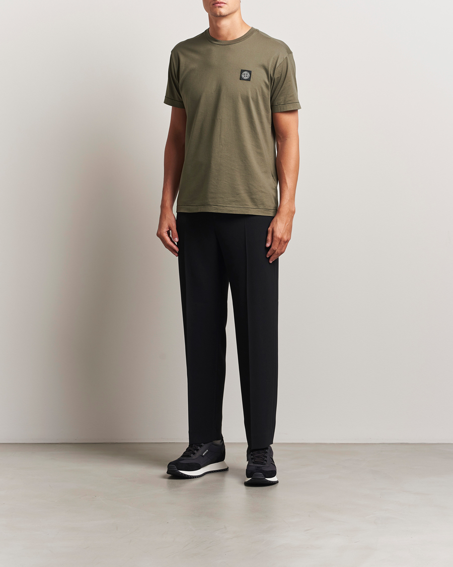 Herren | T-Shirts | Stone Island | Garment Dyed Cotton Jersey T-Shirt Military Green