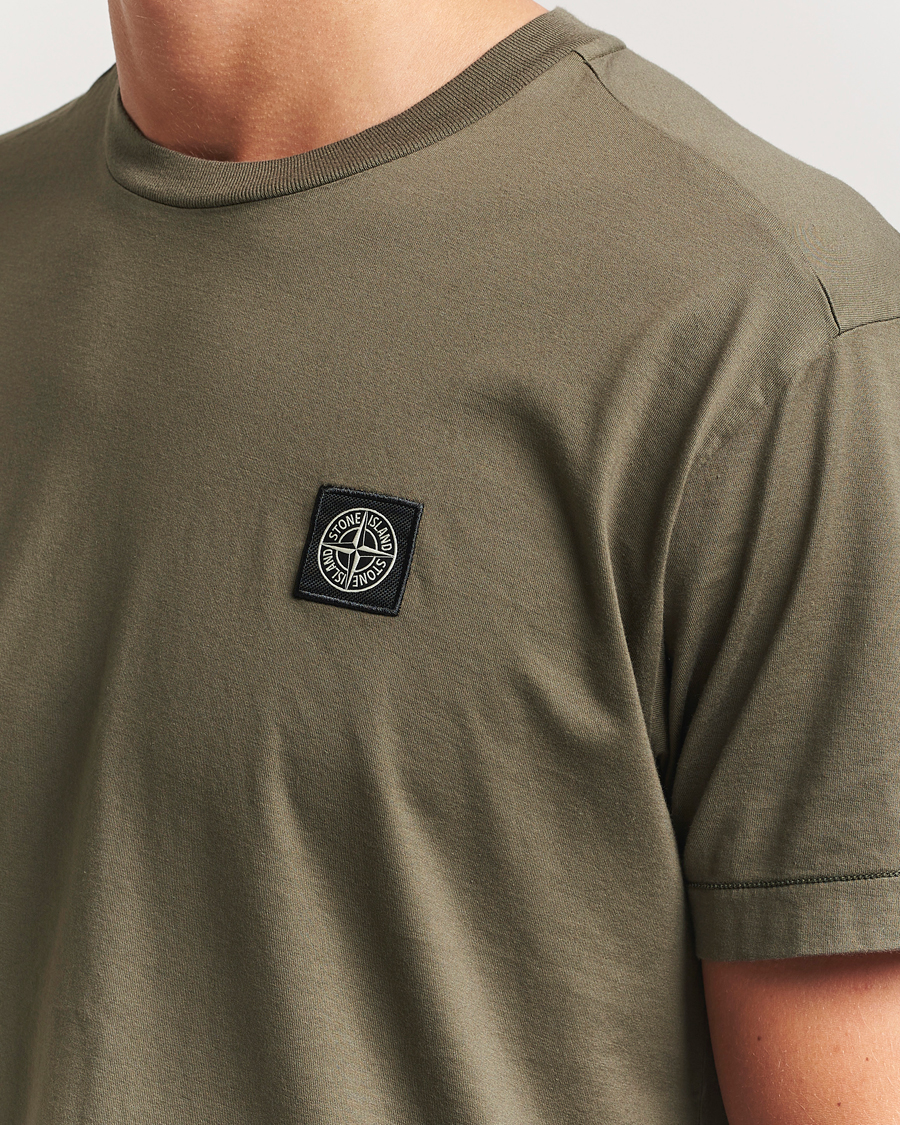 Herren | T-Shirts | Stone Island | Garment Dyed Cotton Jersey T-Shirt Military Green