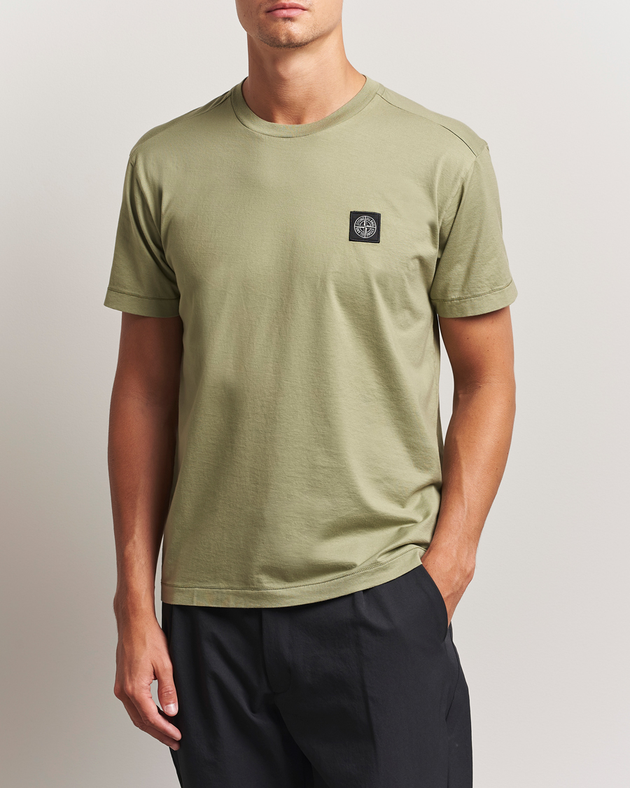 Herren | T-Shirts | Stone Island | Garment Dyed Cotton Jersey T-Shirt Sage