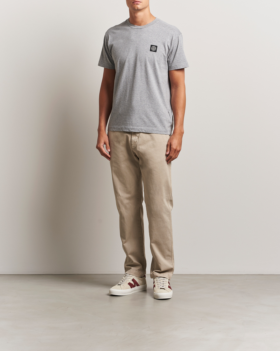 Herren | T-Shirts | Stone Island | Garment Dyed Cotton Jersey T-Shirt Grey Melange