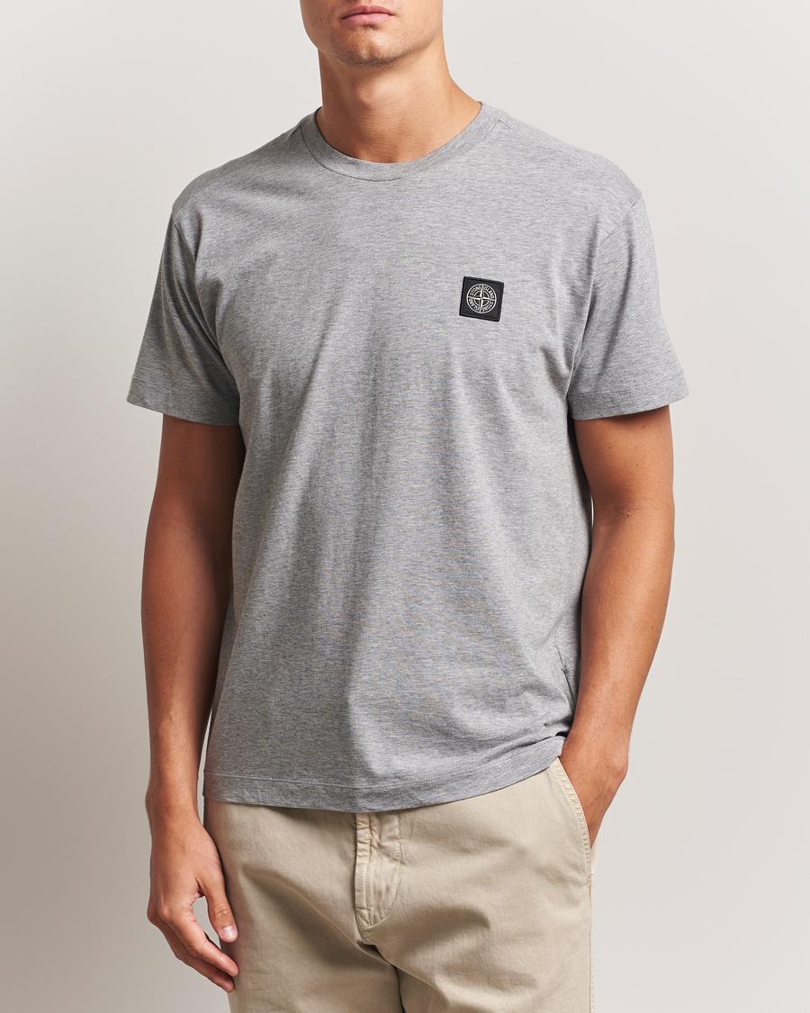 Herren | T-Shirts | Stone Island | Garment Dyed Cotton Jersey T-Shirt Grey Melange