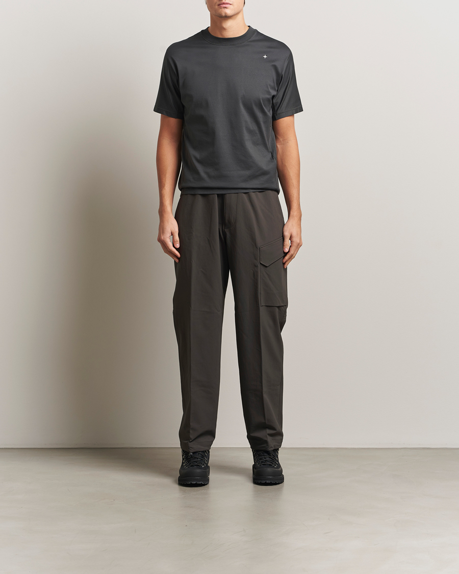 Herren | T-Shirts | Stone Island | Stellina Mercerized Cotton T-Shirt Lead Grey