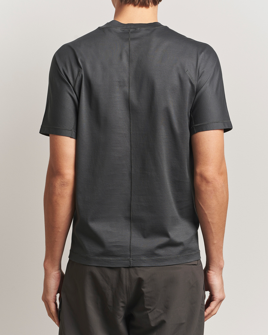 Herren | T-Shirts | Stone Island | Stellina Mercerized Cotton T-Shirt Lead Grey