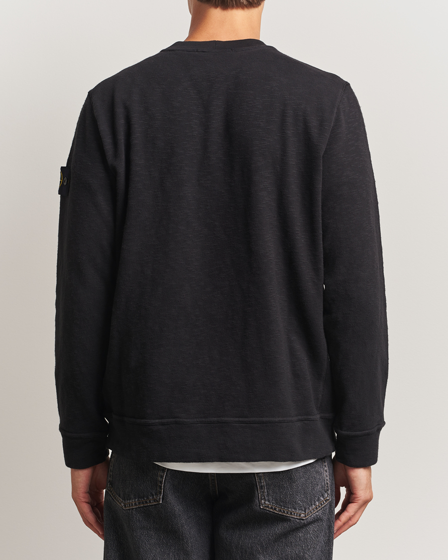 Herren | Pullover | Stone Island | Vanisé Brushed Heavy Cotton Sweatshirt Black