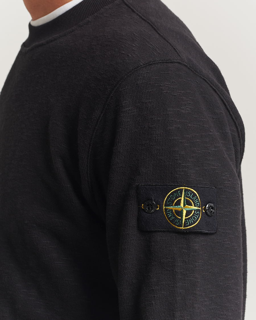 Herren | Pullover | Stone Island | Vanisé Brushed Heavy Cotton Sweatshirt Black