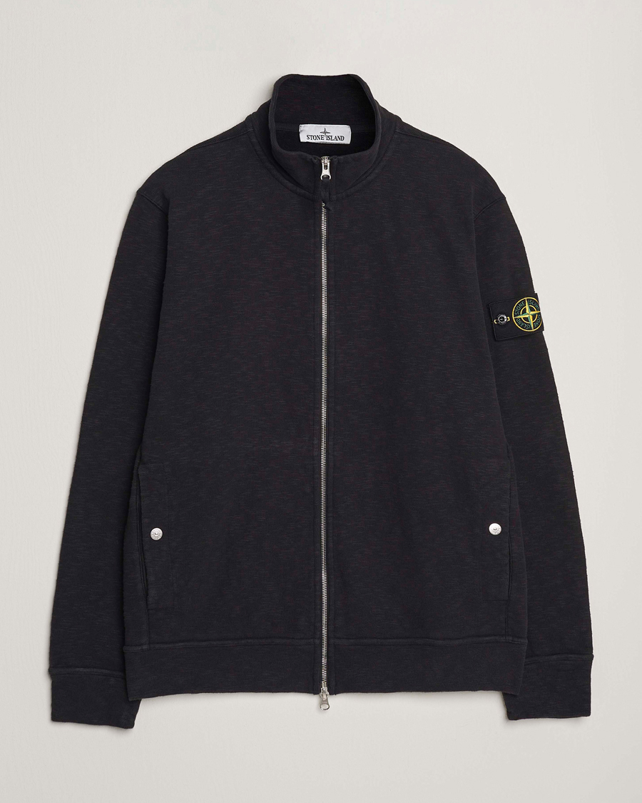 Herren | Pullover | Stone Island | Vanisé Brushed Heavy Cotton Full Zip Black