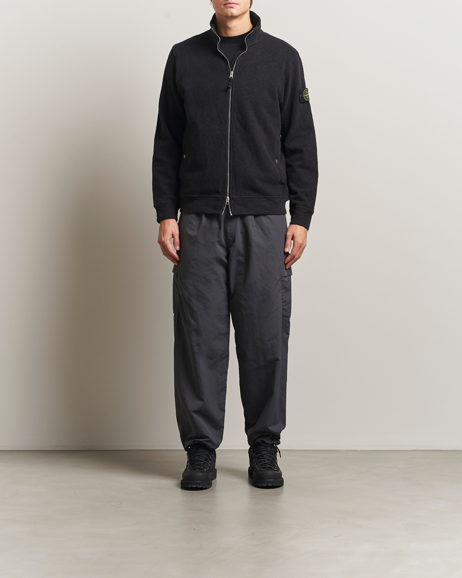 Herren | Pullover | Stone Island | Vanisé Brushed Heavy Cotton Full Zip Black
