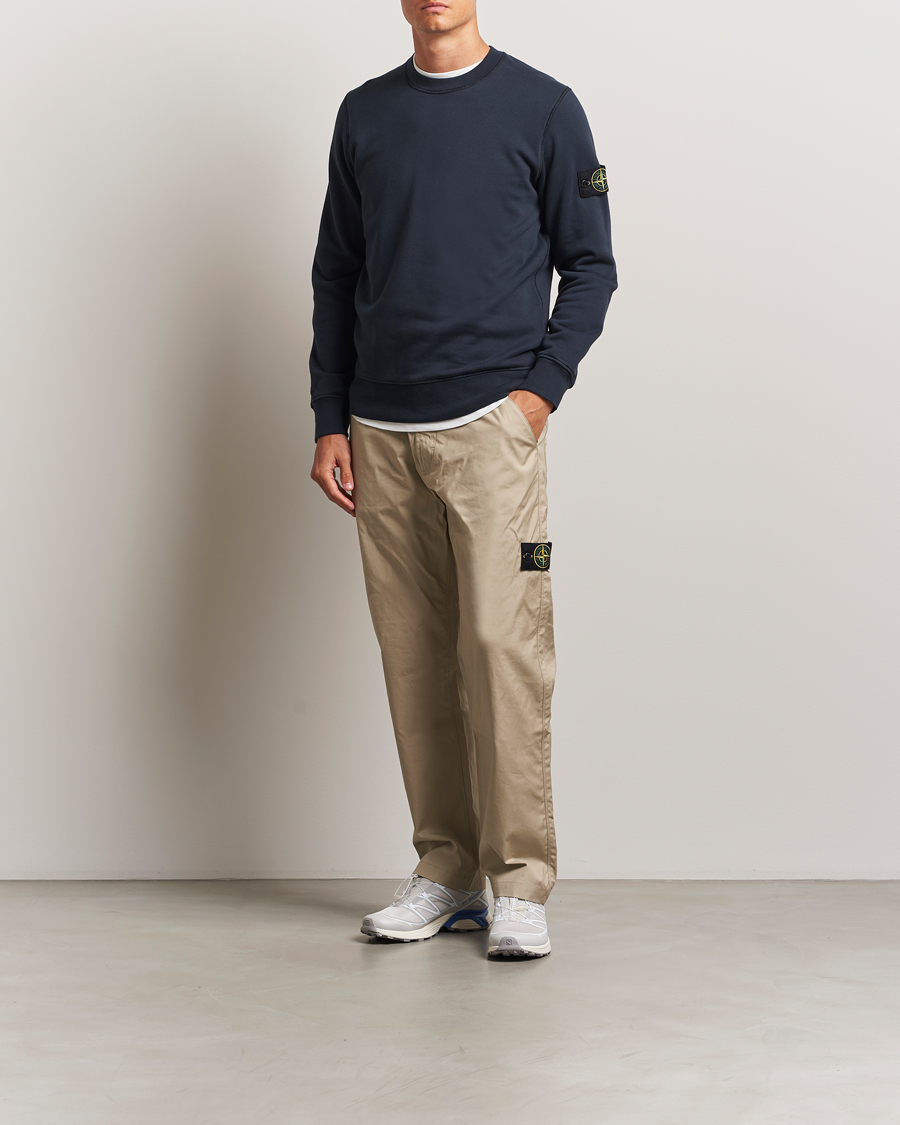 Herren | Pullover | Stone Island | Garment Dyed Fleece Sweatshirt Navy