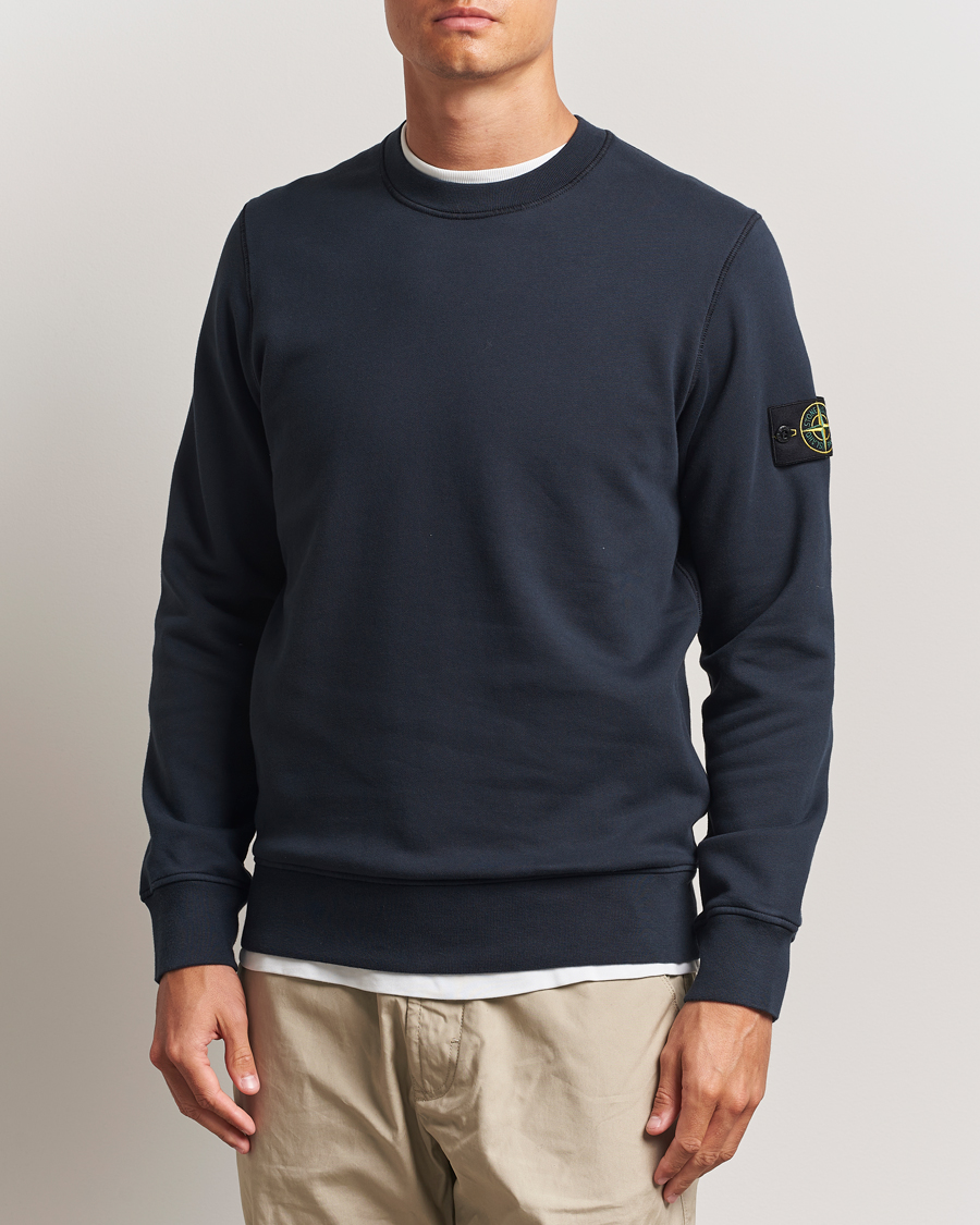Herren | Pullover | Stone Island | Garment Dyed Fleece Sweatshirt Navy