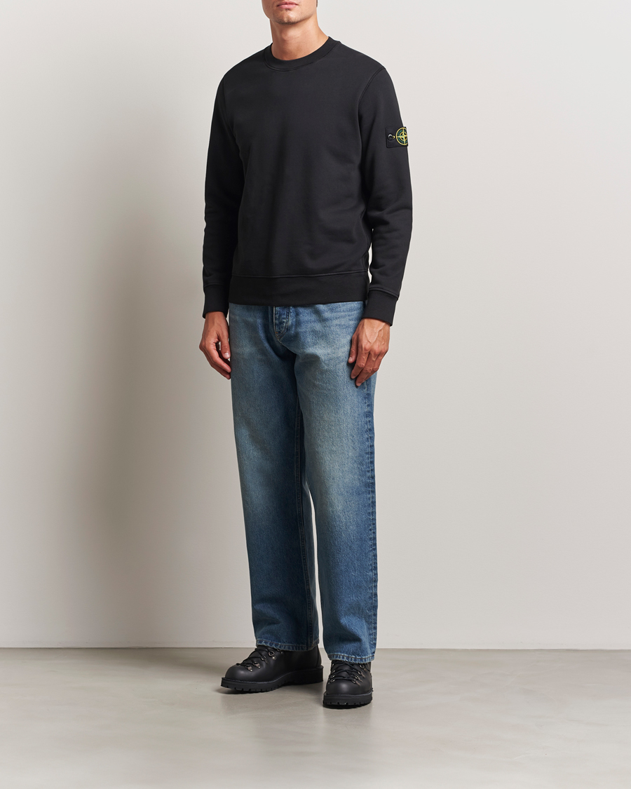 Herren | Pullover | Stone Island | Garment Dyed Fleece Sweatshirt Black
