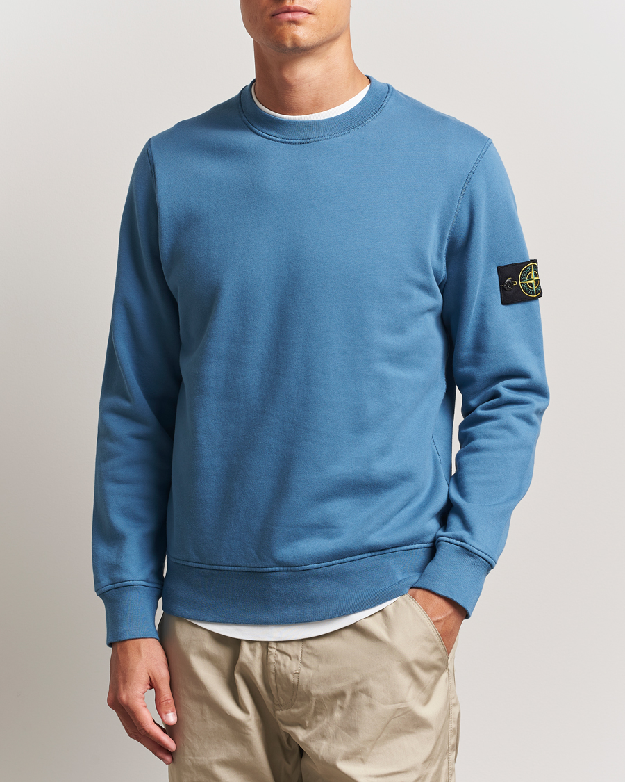 Herren | Pullover | Stone Island | Garment Dyed Fleece Sweatshirt Blue Acciaio