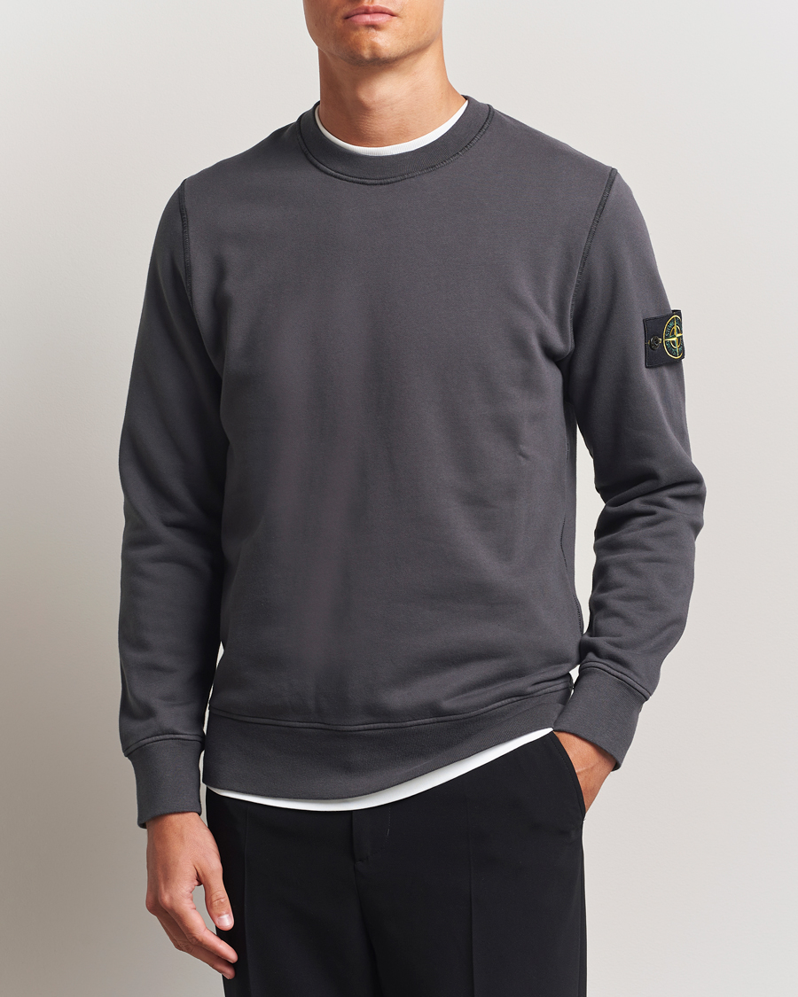 Herren | Pullover | Stone Island | Garment Dyed Fleece Sweatshirt Lead Grey