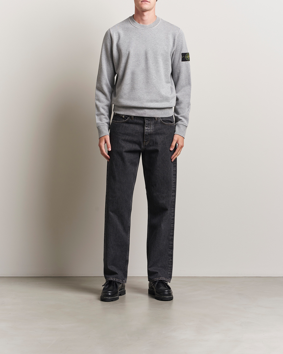 Herren | Pullover | Stone Island | Garment Dyed Fleece Sweatshirt Grey Melange