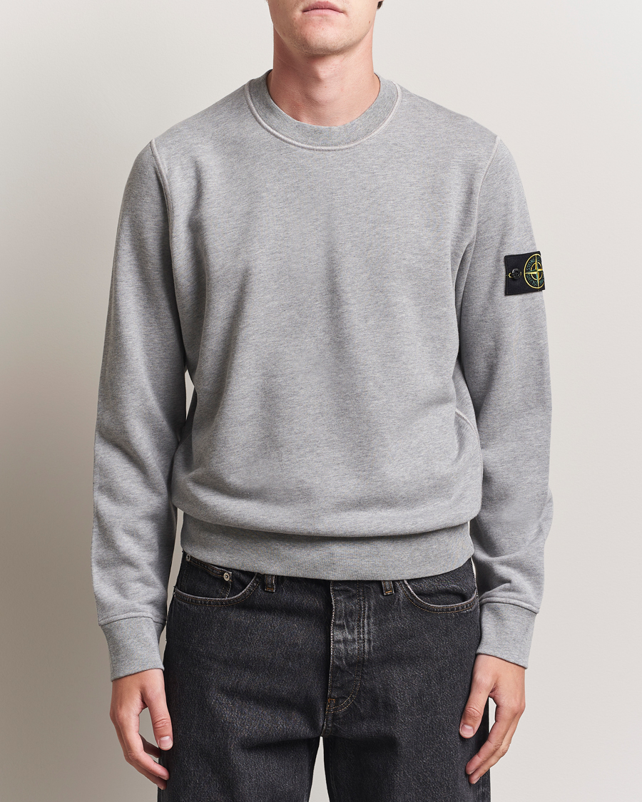 Herren | Pullover | Stone Island | Garment Dyed Fleece Sweatshirt Grey Melange