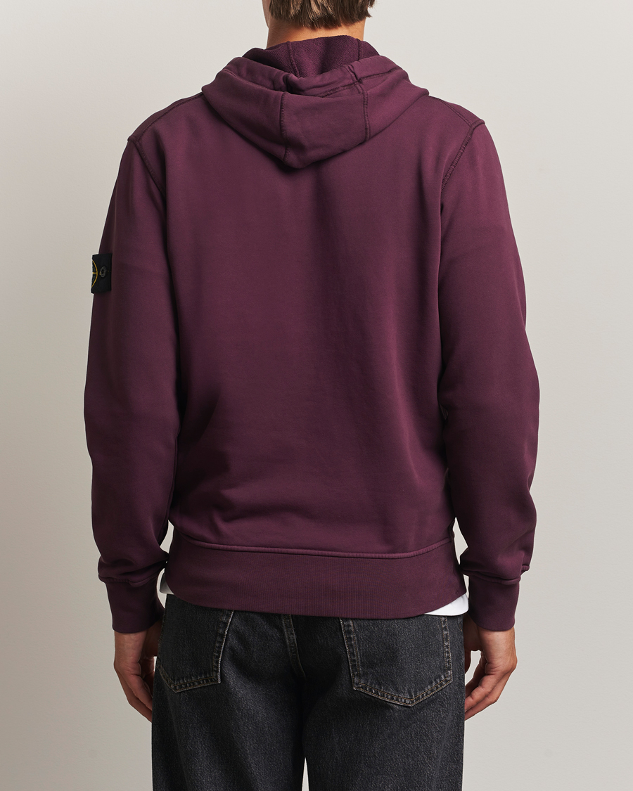 Herren | Pullover | Stone Island | Garment Dyed Fleece Hood Amaranth