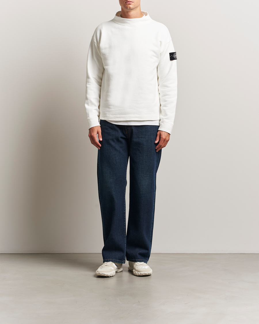 Herren | Pullover | Stone Island | RAW Knitted Cotton Crew Neck Natural