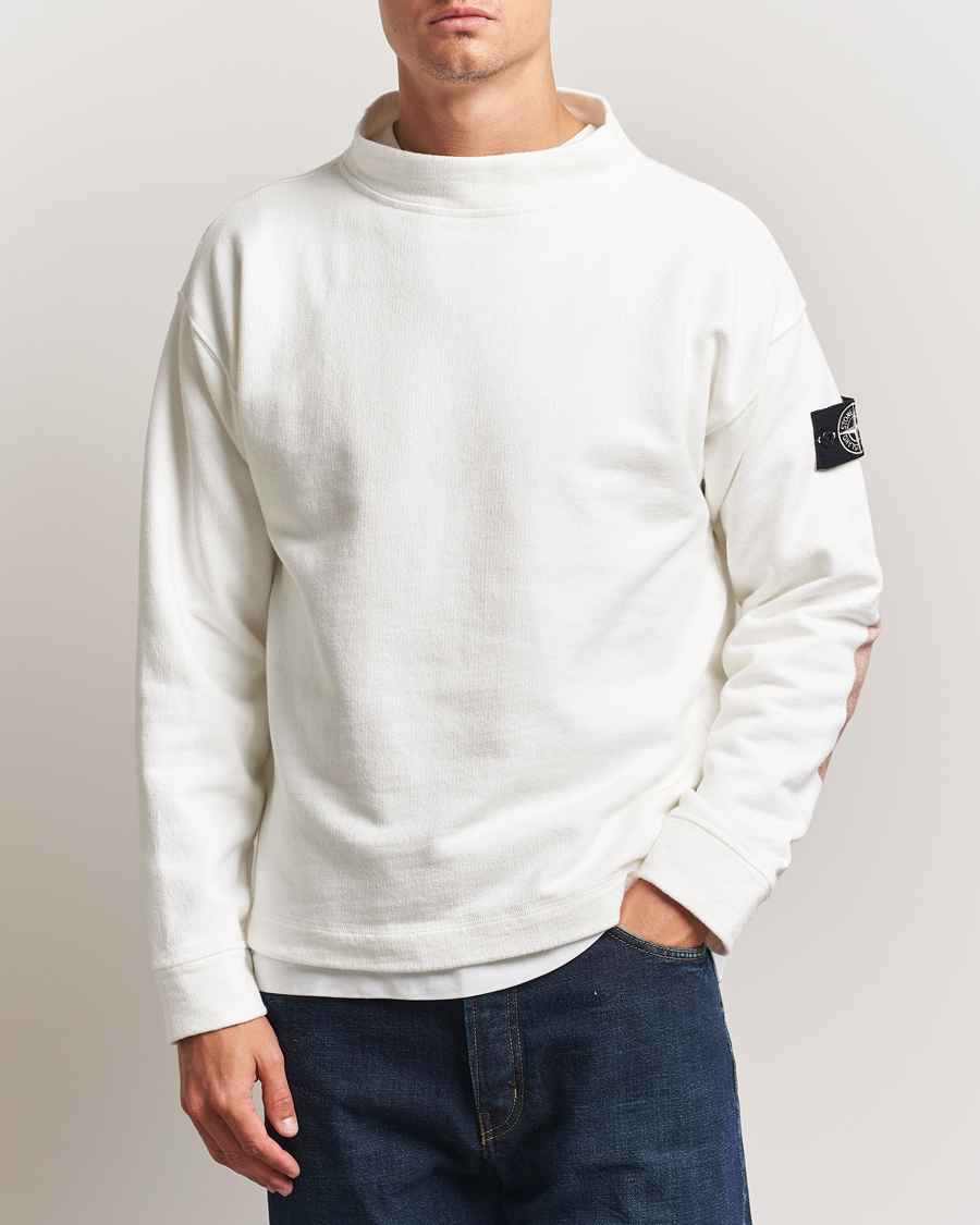 Herren | Pullover | Stone Island | RAW Knitted Cotton Crew Neck Natural