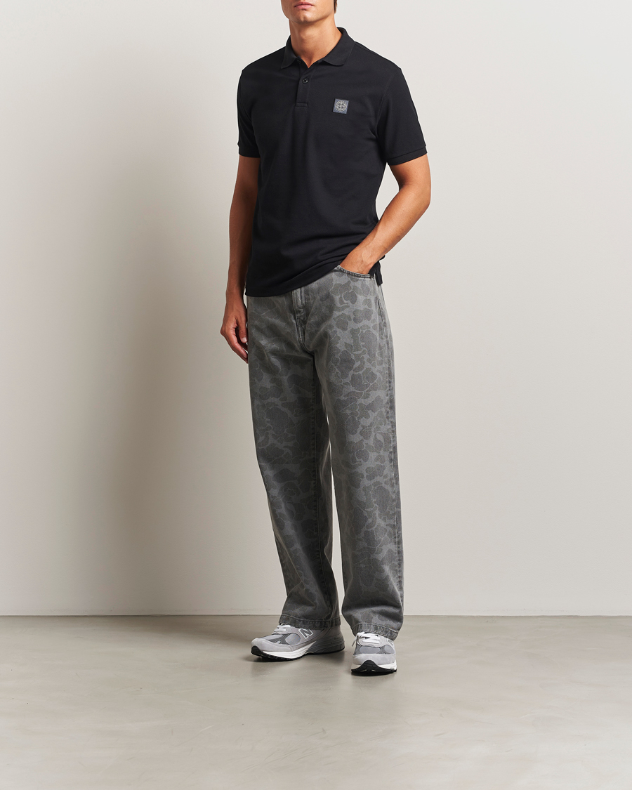 Herren | Poloshirts | Stone Island | Organic Cotton Pique Polo Black