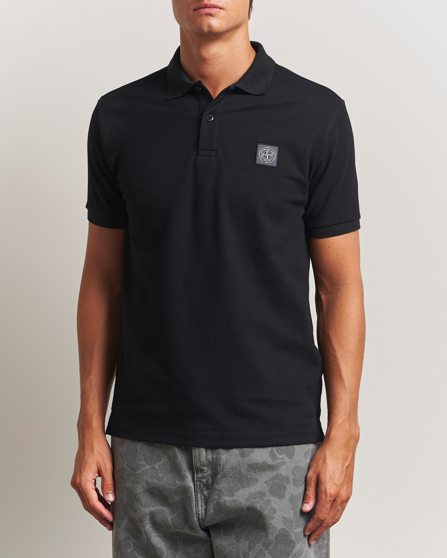 Herren | Poloshirts | Stone Island | Organic Cotton Pique Polo Black
