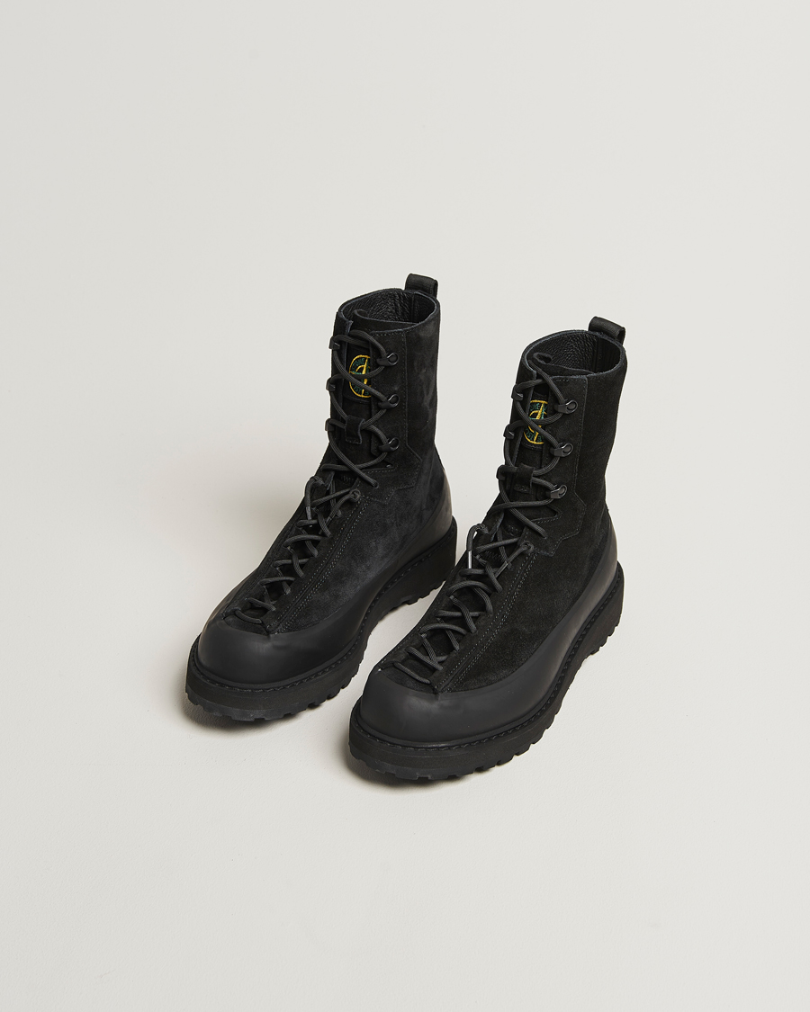 Herren | Boots | Stone Island | Suede Hiking Boots Black