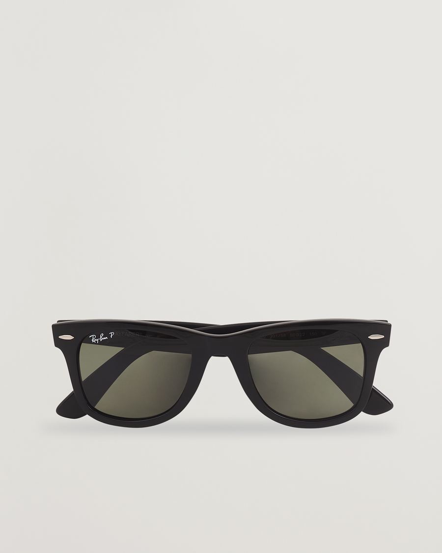 Herren | Sonnenbrillen | Ray-Ban | Original Wayfarer Polarized Sunglasses Black/Green