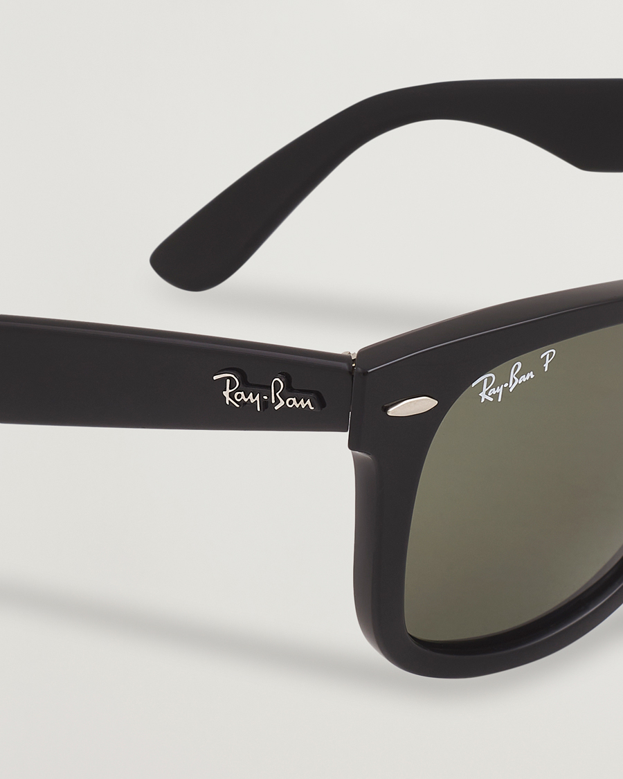 Herren | Sonnenbrillen | Ray-Ban | Original Wayfarer Polarized Sunglasses Black/Green
