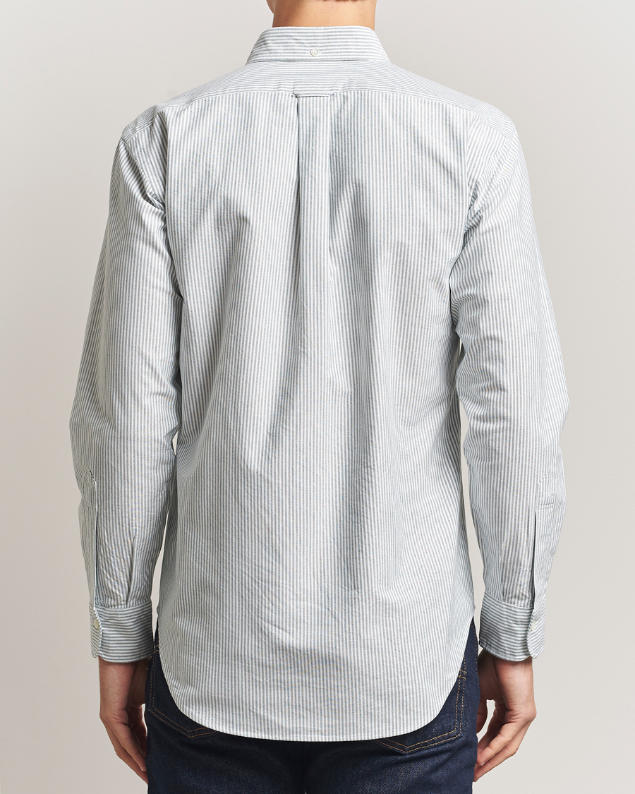 Herren | Hemden | Kamakura Shirts | Vintage Ivy Oxford Button Down Shirt Green Stripe