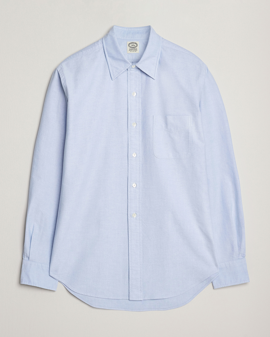 Herren | Hemden | Kamakura Shirts | Vintagy Ivy Straight Collar Oxford Shirt Light Blue
