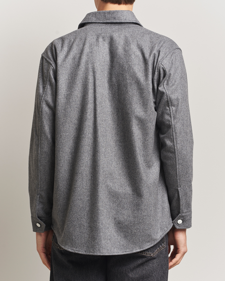 Herren | Hemden | Kamakura Shirts | Wool Flannel CPO Shirt Grey Melange