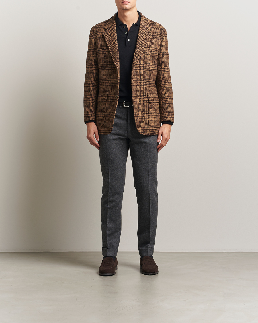 Herren | Sakkos | Kamakura Shirts | Unconstructed Ivy Blazer Brown Glenplaid