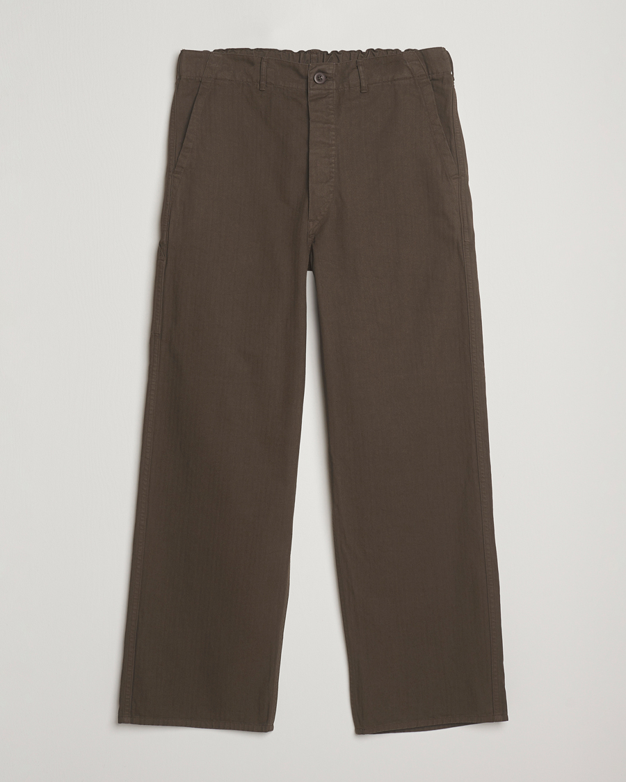 Herren | Hosen | orSlow | Wide Fit French Work Pants Coffee Brown