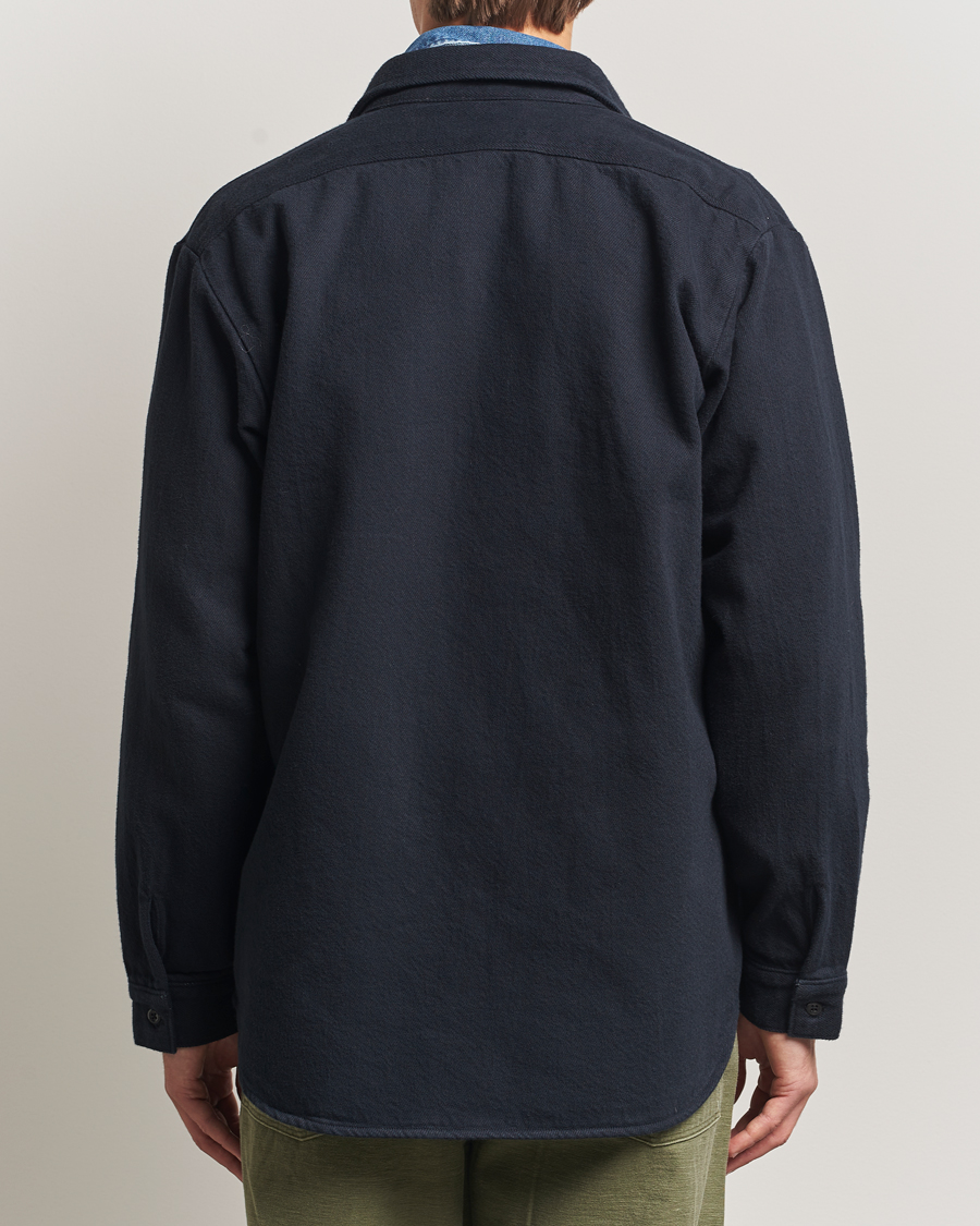 Herren | Hemden | orSlow | Brushed Flannel Overshirt Navy